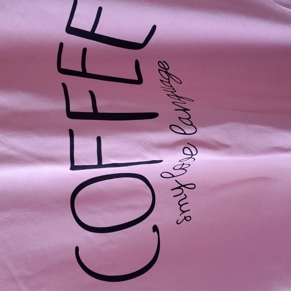 Coffee my Love Language mauve sleep tee size XL - Picture 2 of 8